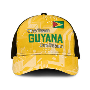 One Team One Game Guyana Mesh Trucker Cap Pride Of Guyana Green Version - African Pride