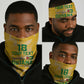 One Team One Game Guyana Football Custom Neck Gaiter Pride Of Guyana Green Version - African Pride
