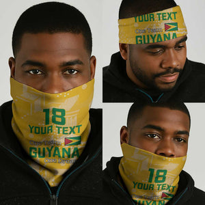 One Team One Game Guyana Football Custom Neck Gaiter Pride Of Guyana Green Version - African Pride