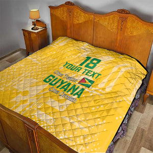 One Team One Game Guyana Football Custom Quilt Pride Of Guyana Green Version - African Pride