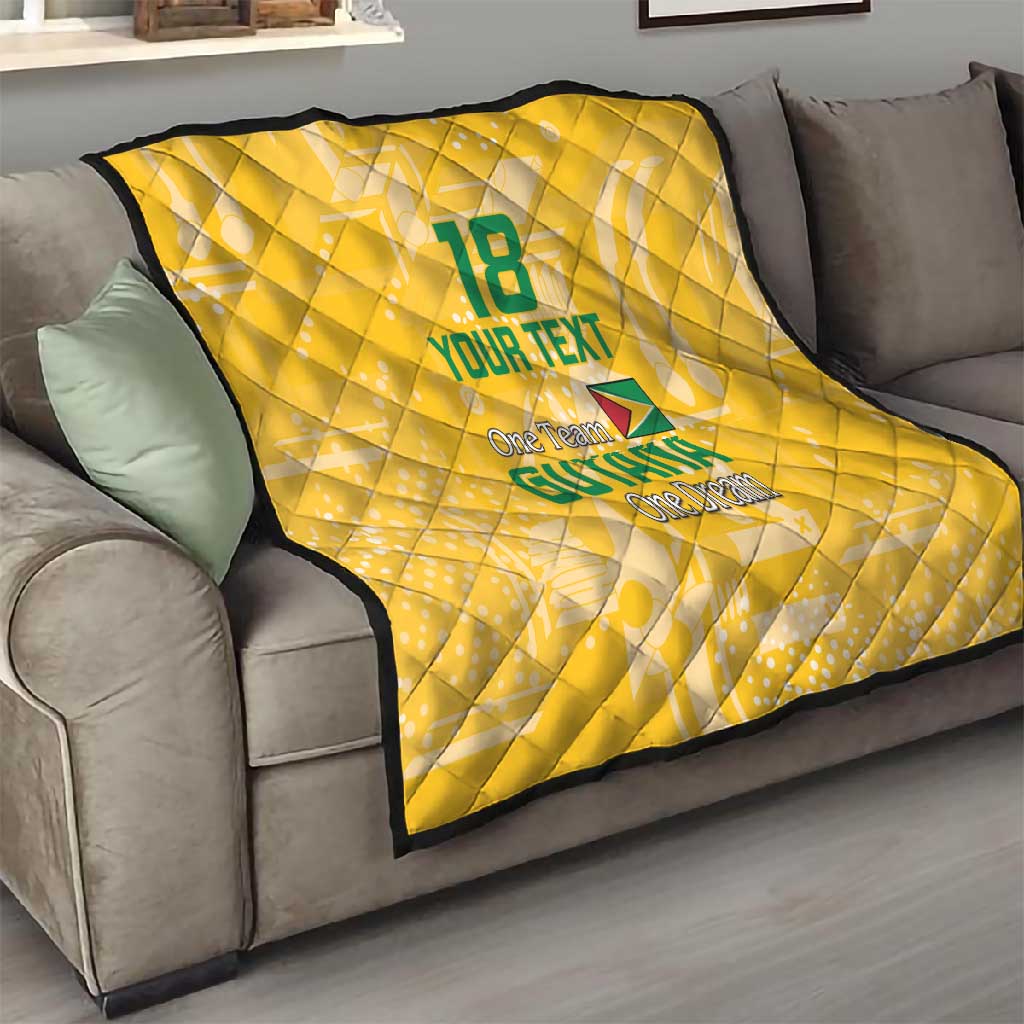 One Team One Game Guyana Football Custom Quilt Pride Of Guyana Green Version - African Pride