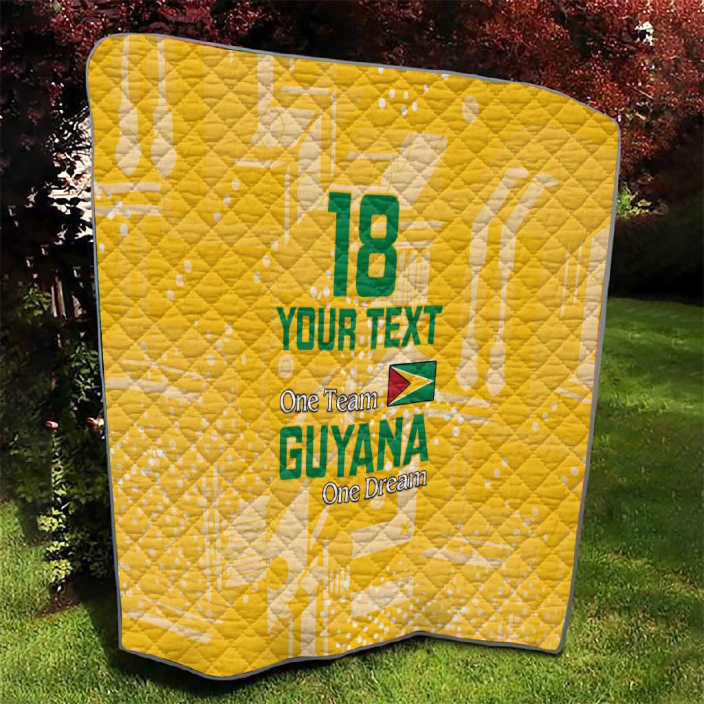 One Team One Game Guyana Football Custom Quilt Pride Of Guyana Green Version - African Pride