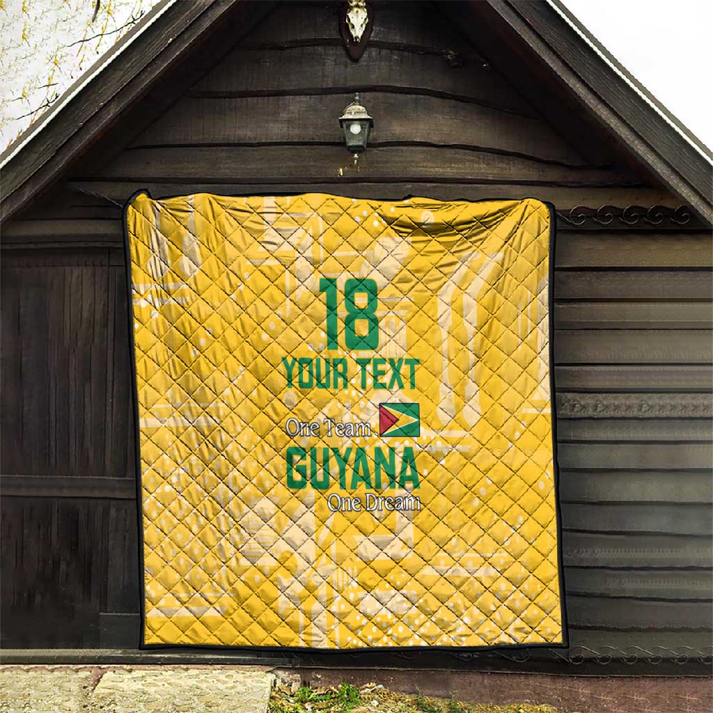 One Team One Game Guyana Football Custom Quilt Pride Of Guyana Green Version - African Pride
