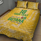 One Team One Game Guyana Football Custom Quilt Bed Set Pride Of Guyana Green Version - African Pride
