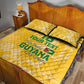 One Team One Game Guyana Football Custom Quilt Bed Set Pride Of Guyana Green Version - African Pride