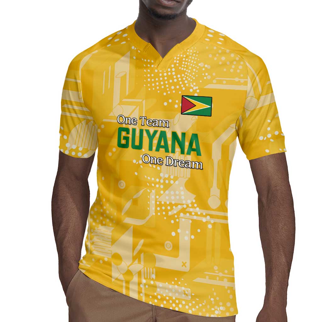 One Team One Game Guyana Football Custom Rugby Jersey Pride Of Guyana Green Version - African Pride