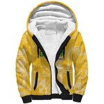 One Team One Game Guyana Football Custom Sherpa Hoodie Pride Of Guyana Green Version - African Pride