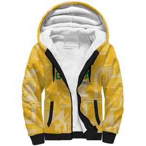 One Team One Game Guyana Football Custom Sherpa Hoodie Pride Of Guyana Green Version - African Pride