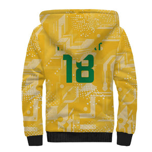 One Team One Game Guyana Football Custom Sherpa Hoodie Pride Of Guyana Green Version - African Pride