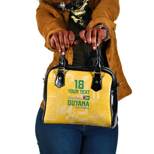 One Team One Game Guyana Football Custom Shoulder Handbag Pride Of Guyana Green Version - African Pride