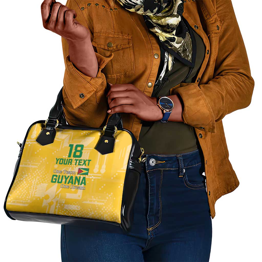 One Team One Game Guyana Football Custom Shoulder Handbag Pride Of Guyana Green Version - African Pride
