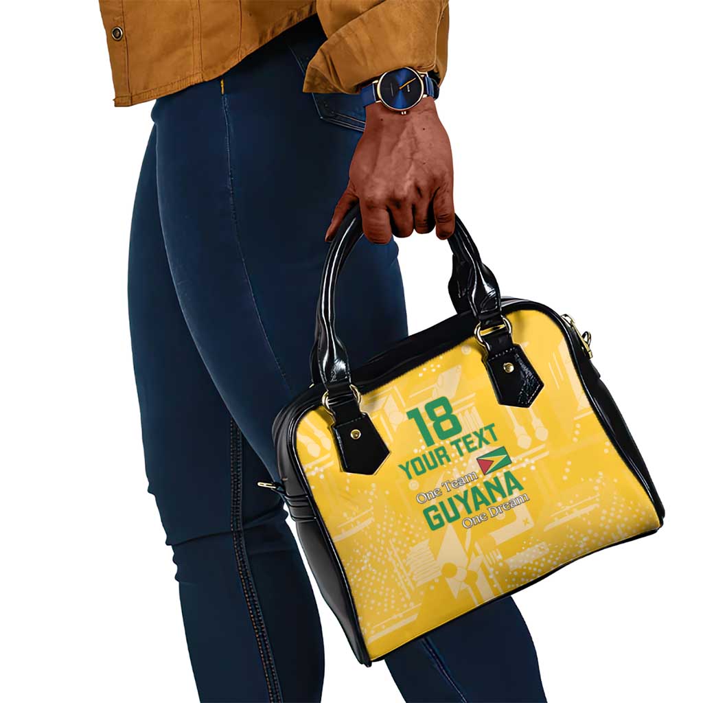 One Team One Game Guyana Football Custom Shoulder Handbag Pride Of Guyana Green Version - African Pride