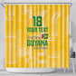 One Team One Game Guyana Football Custom Shower Curtain Pride Of Guyana Green Version - African Pride