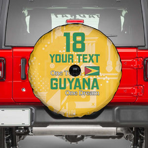 One Team One Game Guyana Football Custom Spare Tire Cover Pride Of Guyana Green Version - African Pride