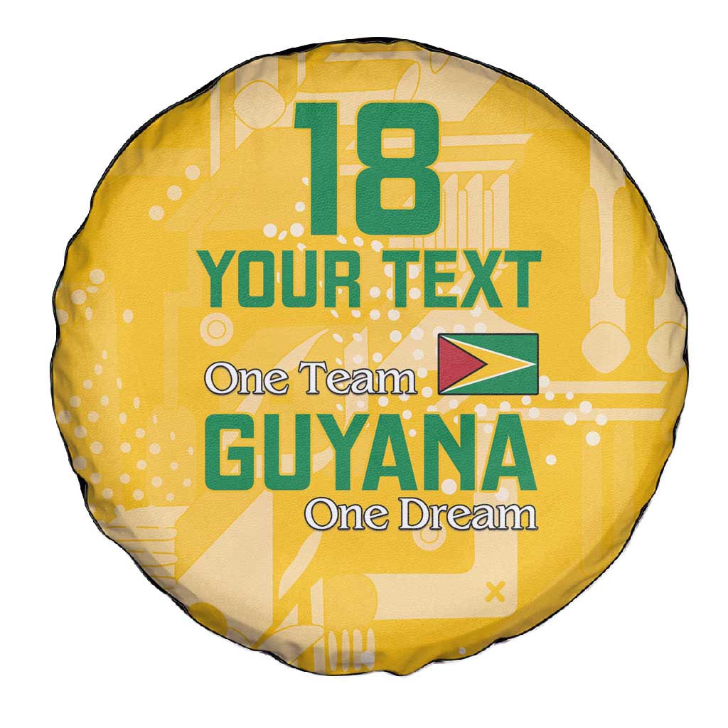 One Team One Game Guyana Football Custom Spare Tire Cover Pride Of Guyana Green Version - African Pride