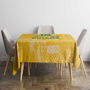 One Team One Game Guyana Football Custom Tablecloth Pride Of Guyana Green Version - African Pride