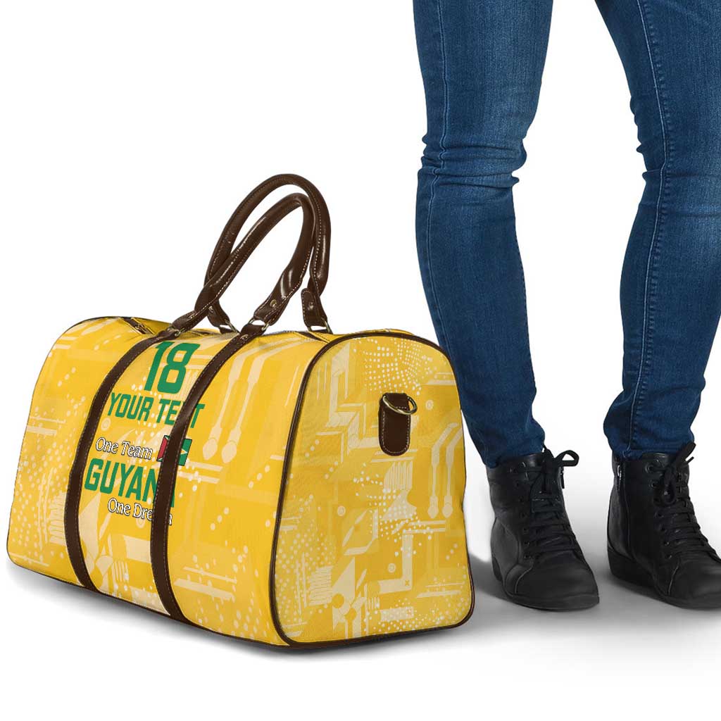 One Team One Game Guyana Football Custom Travel Bag Pride Of Guyana Yellow Version