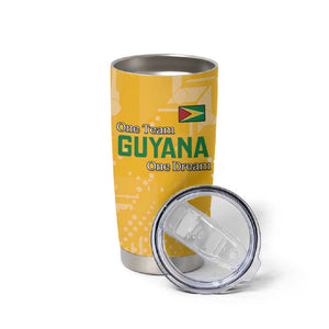 One Team One Game Guyana Football Custom Tumbler Cup Pride Of Guyana Green Version - African Pride
