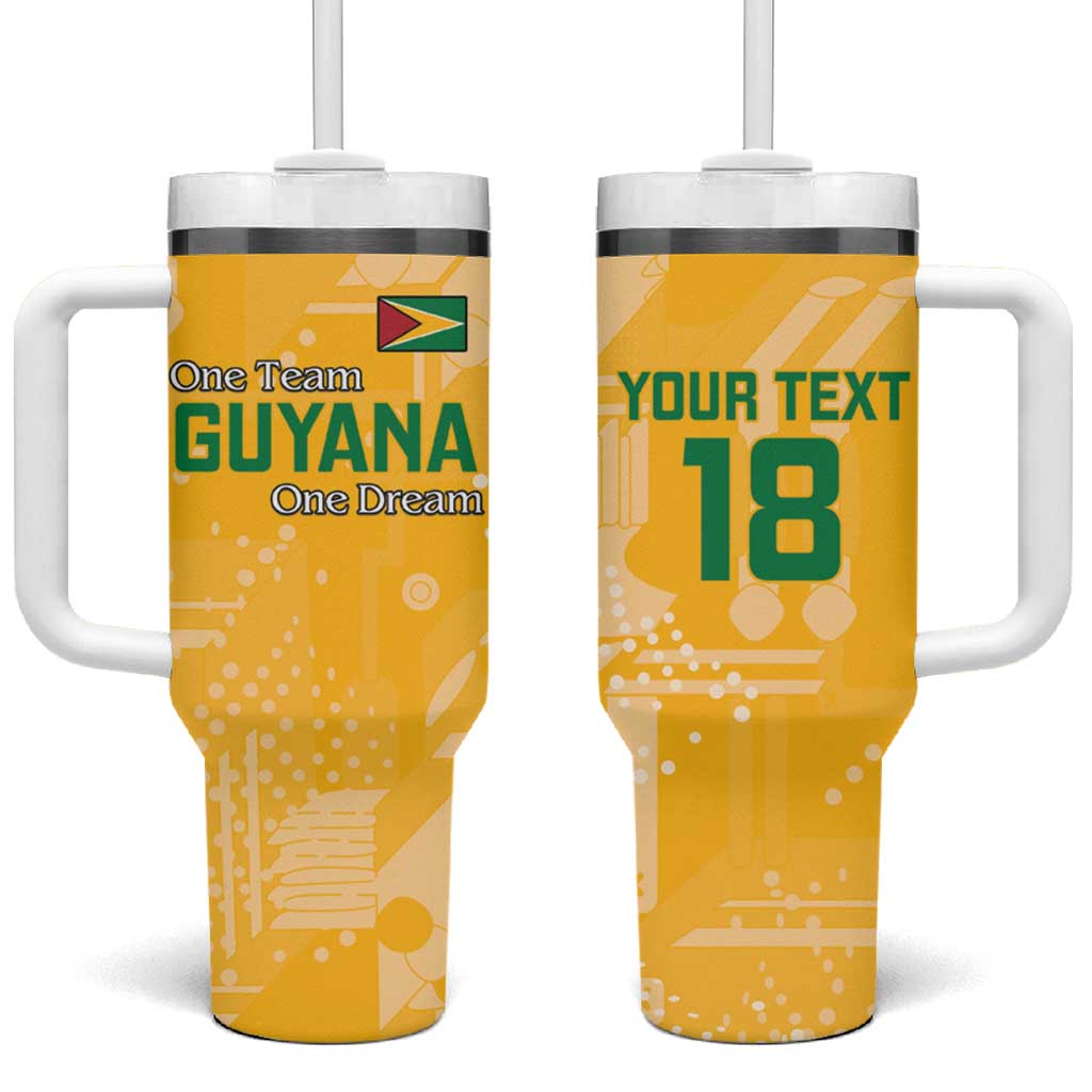 One Team One Game Guyana Football Custom Tumbler With Handle Pride Of Guyana Green Version - African Pride