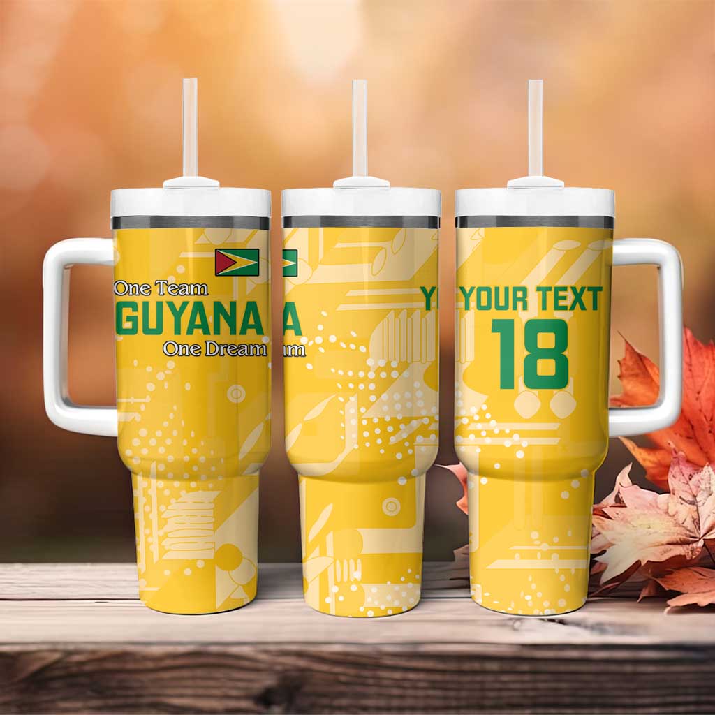 One Team One Game Guyana Football Custom Tumbler With Handle Pride Of Guyana Green Version - African Pride