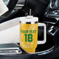 One Team One Game Guyana Football Custom Tumbler With Handle Pride Of Guyana Green Version - African Pride