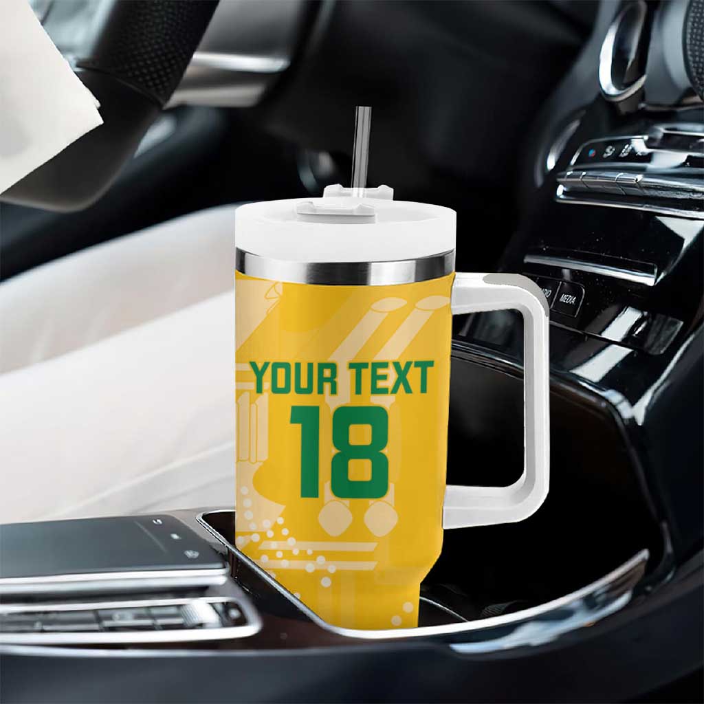 One Team One Game Guyana Football Custom Tumbler With Handle Pride Of Guyana Green Version - African Pride
