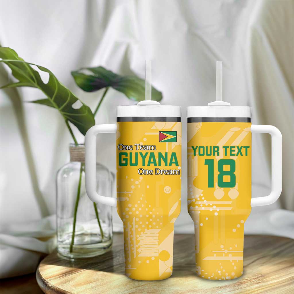 One Team One Game Guyana Football Custom Tumbler With Handle Pride Of Guyana Green Version - African Pride
