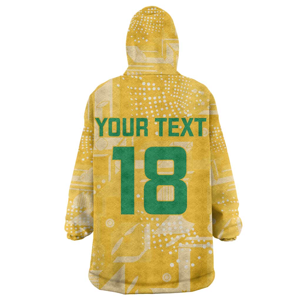 One Team One Game Guyana Football Custom Wearable Blanket Hoodie Pride Of Guyana Green Version - African Pride