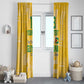 One Team One Game Guyana Football Custom Window Curtain Pride Of Guyana Green Version - African Pride