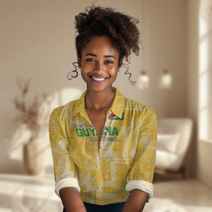 One Team One Game Guyana Football Custom Women Casual Shirt Pride Of Guyana Green Version - African Pride