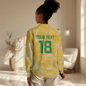 One Team One Game Guyana Football Custom Women Casual Shirt Pride Of Guyana Green Version - African Pride