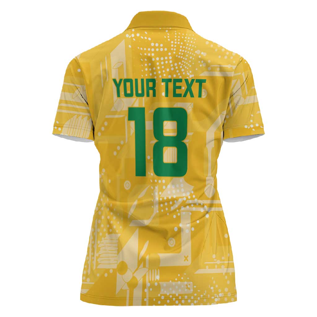 One Team One Game Guyana Football Custom Women Polo Shirt Pride Of Guyana Green Version - African Pride