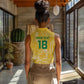 One Team One Game Guyana Football Custom Women Sleeveless Polo Shirt Pride Of Guyana Green Version - African Pride