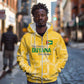 One Team One Game Guyana Football Custom Zip Hoodie Pride Of Guyana Green Version - African Pride