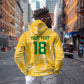 One Team One Game Guyana Football Custom Zip Hoodie Pride Of Guyana Green Version - African Pride