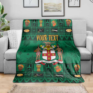 Personalized Afro-Jamaicans Merri Crissmuss Blanket Coat Of Arms - Xmas