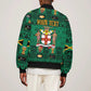 Personalized Afro-Jamaicans Merri Crissmuss Bomber Jacket Coat Of Arms - Xmas