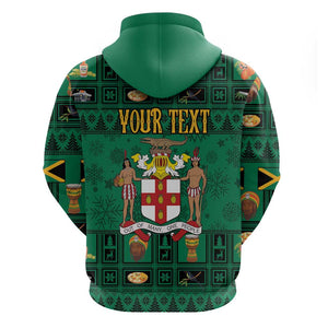 Personalized Afro-Jamaicans Merri Crissmuss Hoodie Coat Of Arms - Xmas