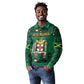 Personalized Afro-Jamaicans Merri Crissmuss Long Sleeve Polo Shirt Coat Of Arms - Xmas