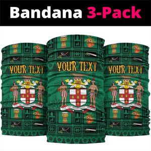 Personalized Afro-Jamaicans Merri Crissmuss Neck Gaiter Coat Of Arms - Xmas LT18