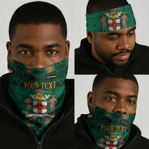 Personalized Afro-Jamaicans Merri Crissmuss Neck Gaiter Coat Of Arms - Xmas LT18