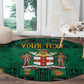 Personalized Afro-Jamaicans Merri Crissmuss Round Carpet Coat Of Arms - Xmas