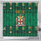 Personalized Afro-Jamaicans Merri Crissmuss Shower Curtain Coat Of Arms - Xmas