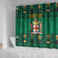 Personalized Afro-Jamaicans Merri Crissmuss Shower Curtain Coat Of Arms - Xmas