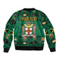 Personalized Afro-Jamaicans Merri Crissmuss Sleeve Zip Bomber Jacket Coat Of Arms - Xmas
