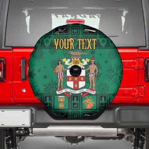 Personalized Afro-Jamaicans Merri Crissmuss Spare Tire Cover Coat Of Arms - Xmas