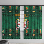 Personalized Afro-Jamaicans Merri Crissmuss Window Curtain Coat Of Arms - Xmas