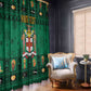 Personalized Afro-Jamaicans Merri Crissmuss Window Curtain Coat Of Arms - Xmas