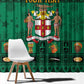 Personalized Afro-Jamaicans Merri Crissmuss Window Curtain Coat Of Arms - Xmas
