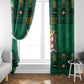 Personalized Afro-Jamaicans Merri Crissmuss Window Curtain Coat Of Arms - Xmas